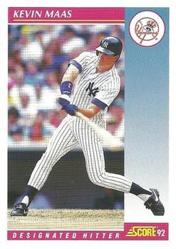 #613 Kevin Maas - New York Yankees - 1992 Score Baseball