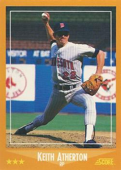 #613 Keith Atherton - Minnesota Twins - 1988 Score Baseball