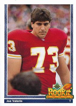 #613 Joe Valerio - Kansas City Chiefs - 1991 Upper Deck Football