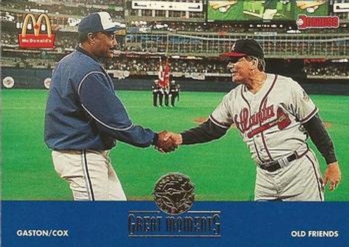 #15 1992-WS Old Friends Cito Gaston / Bobby Cox - Toronto Blue Jays - 1993 Donruss McDonald's Toronto Blue Jays Great Moments Baseball