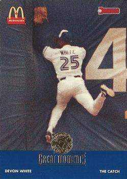 #16 1992-WS The Catch Devon White - Toronto Blue Jays - 1993 Donruss McDonald's Toronto Blue Jays Great Moments Baseball