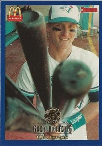 #5 1989-First Cycle Kelly Gruber - Toronto Blue Jays - 1993 Donruss McDonald's Toronto Blue Jays Great Moments Baseball