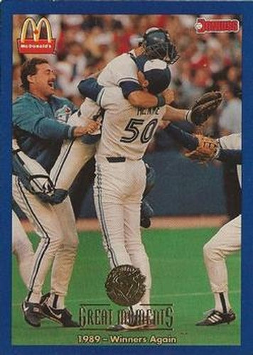 #7 1989-Winners Again Tom Henke - Toronto Blue Jays - 1993 Donruss McDonald's Toronto Blue Jays Great Moments Baseball