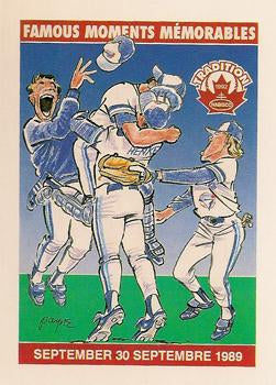 #22 Famous Moments September 30 - Tom Henke - Toronto Blue Jays - 1992 Nabisco Baseball