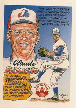 #23 Claude Raymond - Montreal Expos - 1992 Nabisco Baseball