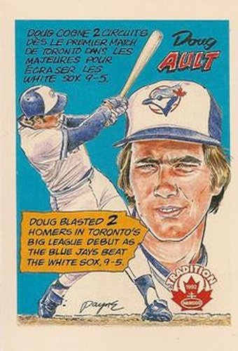 #30 Doug Ault - Toronto Blue Jays - 1992 Nabisco Baseball