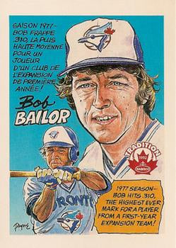 #36 Bob Bailor - Toronto Blue Jays - 1992 Nabisco Baseball
