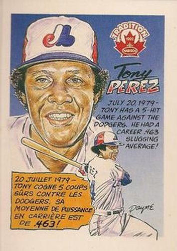#7 Tony Perez - Montreal Expos - 1992 Nabisco Baseball