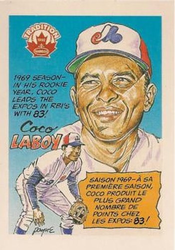 #9 Coco Laboy - Montreal Expos - 1992 Nabisco Baseball
