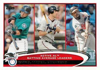 #119 Active Batting Average Leaders Ichiro / Joe Mauer / Vladimir Guerrero - Seattle Mariners / Minnesota Twins / Baltimore Orioles - 2012 Topps Baseball