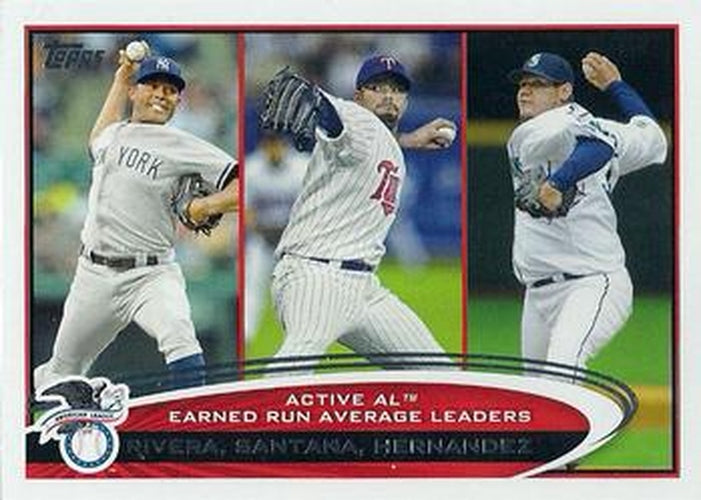 #232 Active Leaders Mariano Rivera / Johan Santana / Felix Hernandez - New York Yankees / Minnesota Twins / Seattle Mariners - 2012 Topps Baseball