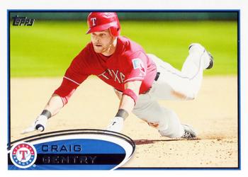 #347 Craig Gentry - Texas Rangers - 2012 Topps Baseball