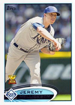 #354 Jeremy Hellickson - Tampa Bay Rays - 2012 Topps Baseball