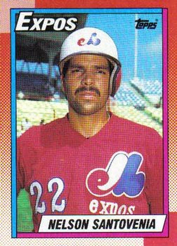 #614 Nelson Santovenia - Montreal Expos - 1990 Topps Baseball