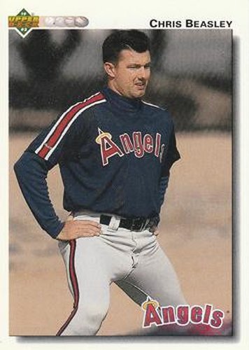 #614 Chris Beasley - California Angels - 1992 Upper Deck Baseball