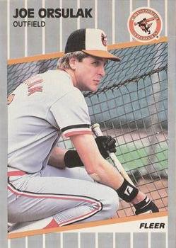 #614 Joe Orsulak - Baltimore Orioles - 1989 Fleer Baseball