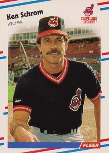 #614 Ken Schrom - Cleveland Indians - 1988 Fleer Baseball