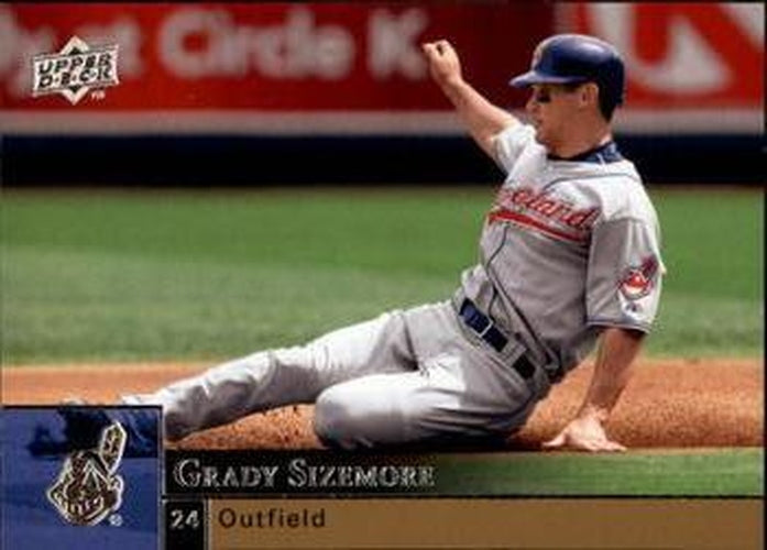 #614 Grady Sizemore - Cleveland Indians - 2009 Upper Deck Baseball