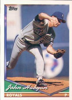 #614 John Habyan - Kansas City Royals - 1994 Topps Baseball