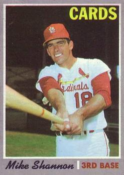 #614 Mike Shannon - St. Louis Cardinals - 1970 Topps Baseball