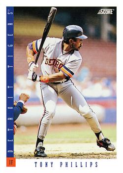 #614 Tony Phillips - Detroit Tigers - 1993 Score Baseball