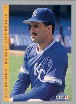 #615 Luis Aquino - Kansas City Royals - 1993 Fleer Baseball