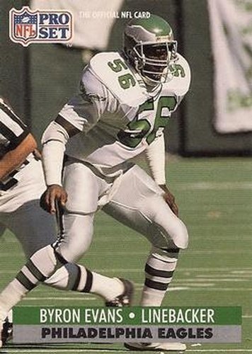#615 Byron Evans - Philadelphia Eagles - 1991 Pro Set Football