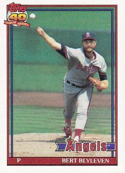 #615 Bert Blyleven - California Angels - 1991 Topps Baseball