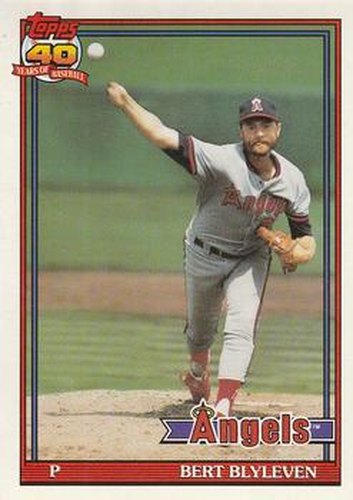 #615 Bert Blyleven - California Angels - 1991 O-Pee-Chee Baseball
