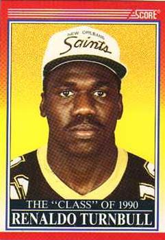 #615 Renaldo Turnbull - New Orleans Saints - 1990 Score Football