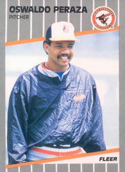 #615 Oswaldo Peraza - Baltimore Orioles - 1989 Fleer Baseball