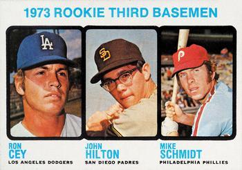 #615 1973 Rookie Third Basemen Ron Cey / John Hilton / Mike Schmidt - Los Angeles Dodgers / San Diego Padres / Philadelphia Phillies - 1973 Topps Baseball
