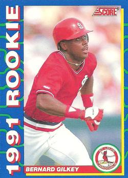 #11 Bernard Gilkey - St. Louis Cardinals - 1991 Score Rookies Baseball