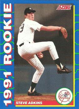 #16 Steve Adkins - New York Yankees - 1991 Score Rookies Baseball