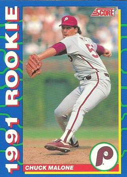 #21 Chuck Malone - Philadelphia Phillies - 1991 Score Rookies Baseball