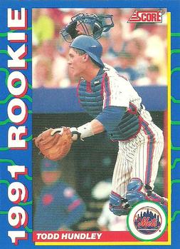 #23 Todd Hundley - New York Mets - 1991 Score Rookies Baseball