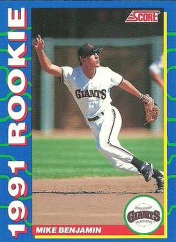 #25 Mike Benjamin - San Francisco Giants - 1991 Score Rookies Baseball