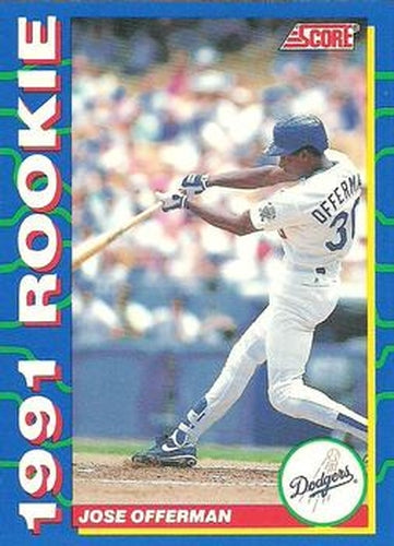 #26 Jose Offerman - Los Angeles Dodgers - 1991 Score Rookies Baseball