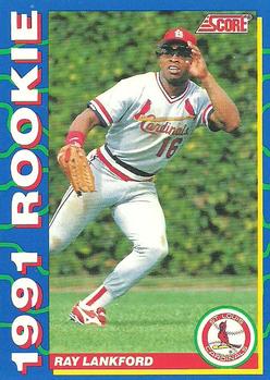 #2 Ray Lankford - St. Louis Cardinals - 1991 Score Rookies Baseball