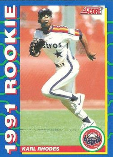 #32 Karl Rhodes - Houston Astros - 1991 Score Rookies Baseball