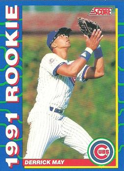 #36 Derrick May - Chicago Cubs - 1991 Score Rookies Baseball