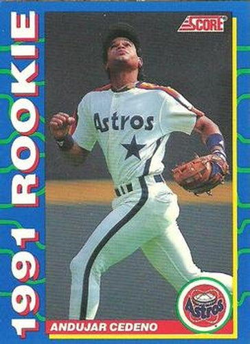 #40 Andujar Cedeno - Houston Astros - 1991 Score Rookies Baseball