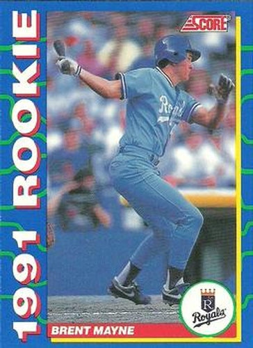 #8 Brent Mayne - Kansas City Royals - 1991 Score Rookies Baseball