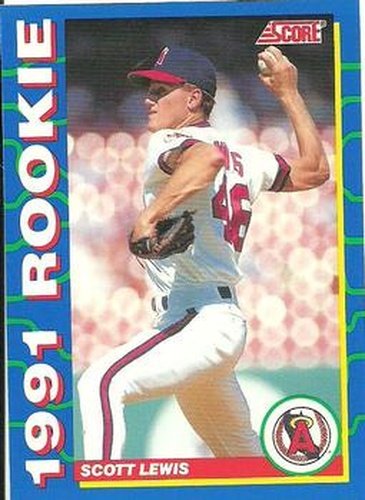 #9 Scott Lewis - California Angels - 1991 Score Rookies Baseball