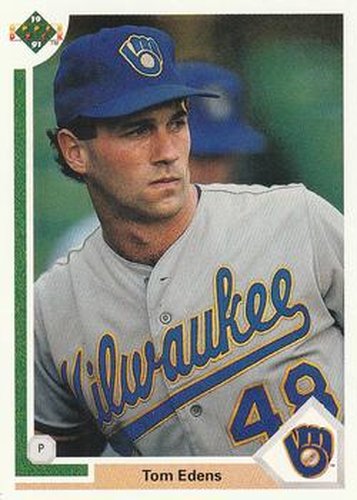 #616 Tom Edens - Milwaukee Brewers - 1991 Upper Deck Baseball