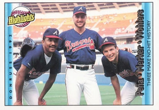 #616 Braves No-Hitter - Atlanta Braves - 1992 Donruss Baseball