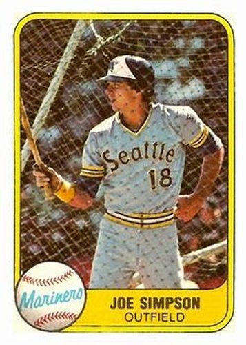 #616 Joe Simpson - Seattle Mariners - 1981 Fleer Baseball