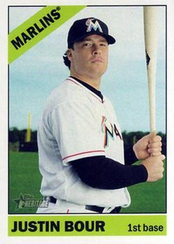 #616 Justin Bour - Miami Marlins - 2015 Topps Heritage Baseball