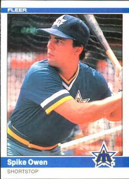 #616 Spike Owen - Seattle Mariners - 1984 Fleer Baseball