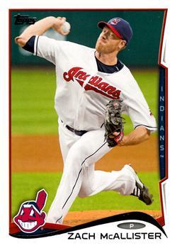 #616 Zach McAllister - Cleveland Indians - 2014 Topps Baseball